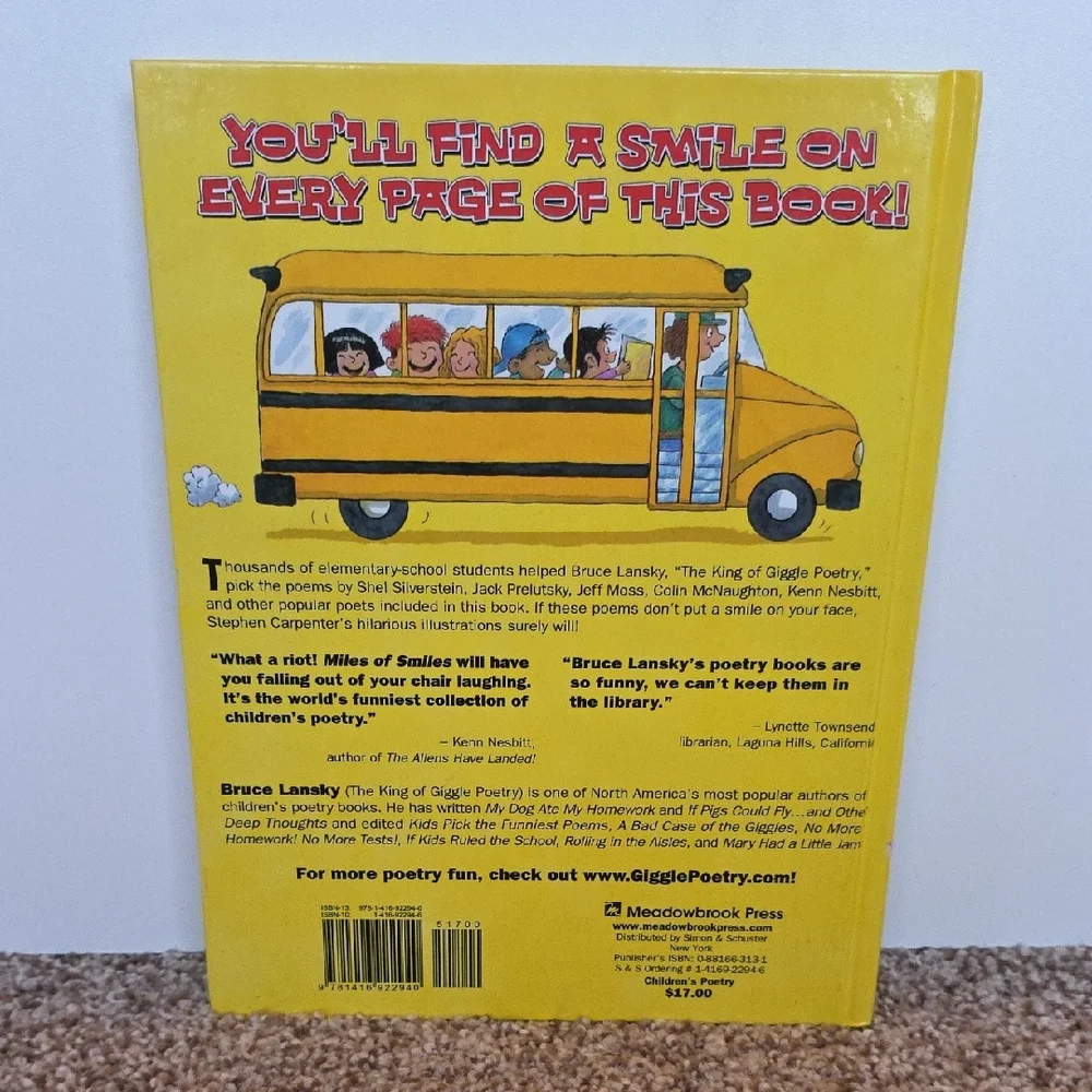 Poetry Books For Kids - A Bad Case Of The Giggles And Miles Of Smiles